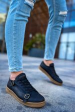 CH191 - CKT Side Buckle Erkek Ayakkabı SIYAH - Görsel 2