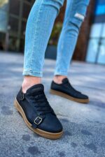 CH191 - CKT Side Buckle Erkek Ayakkabı SIYAH - Görsel 3