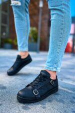 CH191 - CST Side Buckle Erkek Ayakkabı SIYAH - Görsel 4