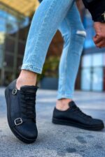 CH191 - CST Side Buckle Erkek Ayakkabı SIYAH - Görsel 5