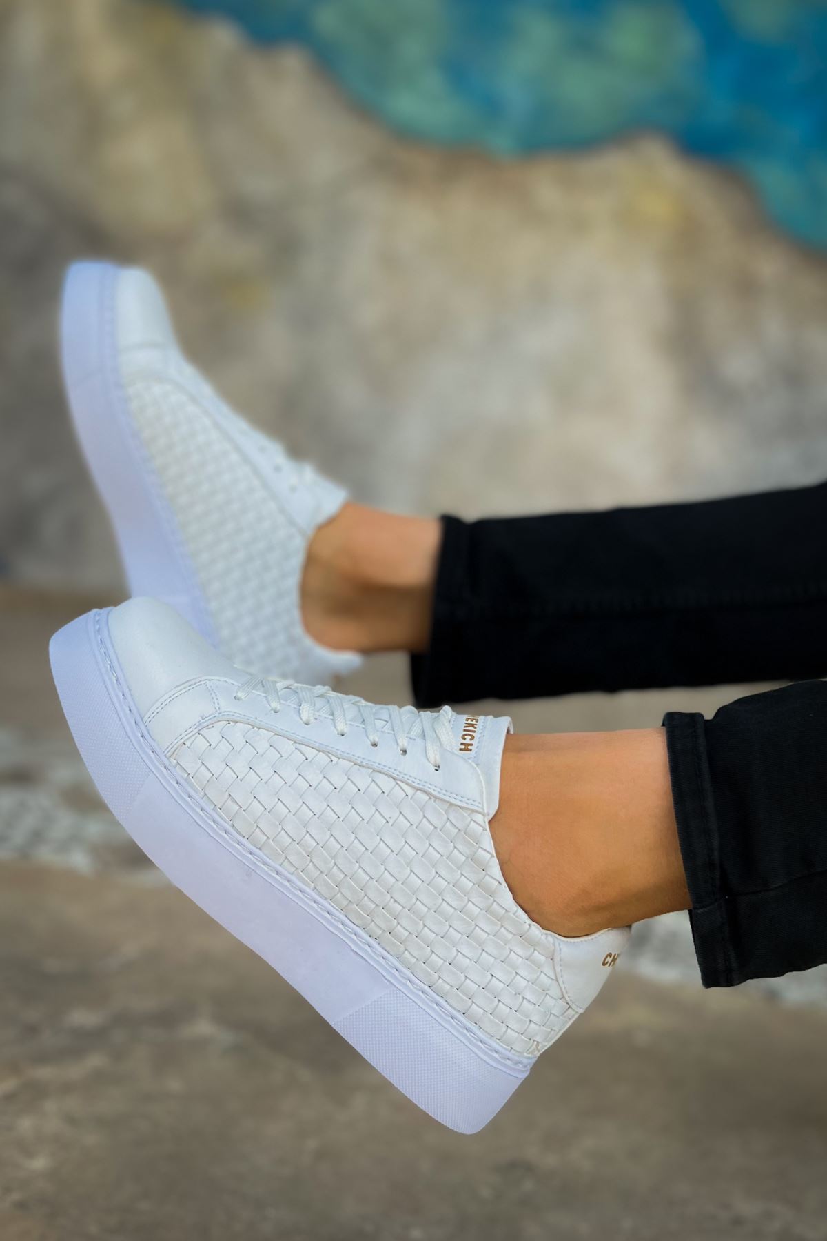 ch203-obt-maglieria-erkek-ay-24898_5 CH203 - OBT Maglieria Erkek Ayakkabı BEYAZ - Görsel 5