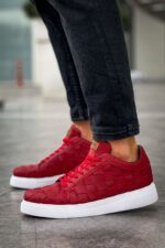 CH209 - OBT Vimini Erkek Ayakkabı KIRMIZI - Görsel 3