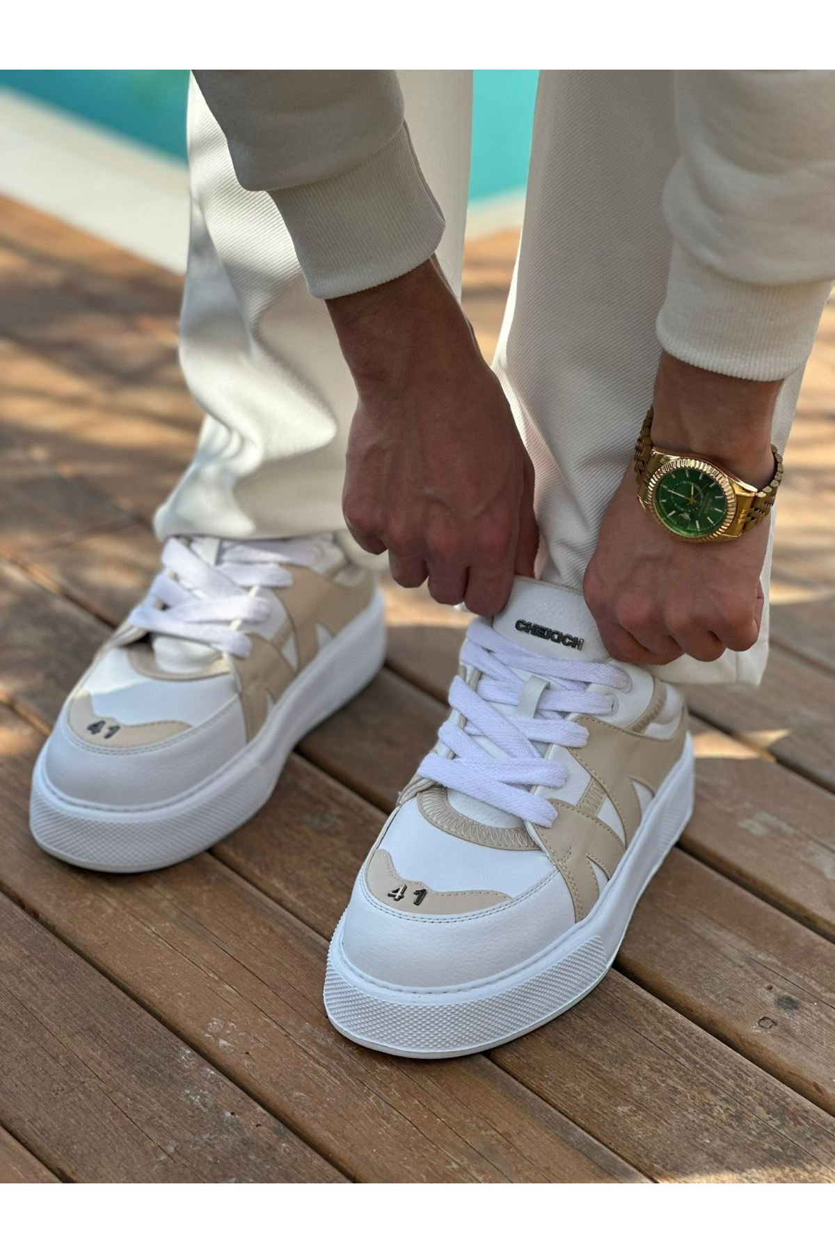 ch2407-cbt-star-x-erkek-spor-24955_3 CH2407 - CBT Star-X Erkek Spor Ayakkabı BEYAZ / BEJ - Görsel 3