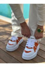 CH2407 - CBT Star-X Erkek Spor Ayakkabı Beyaz/Turuncu - Görsel 3