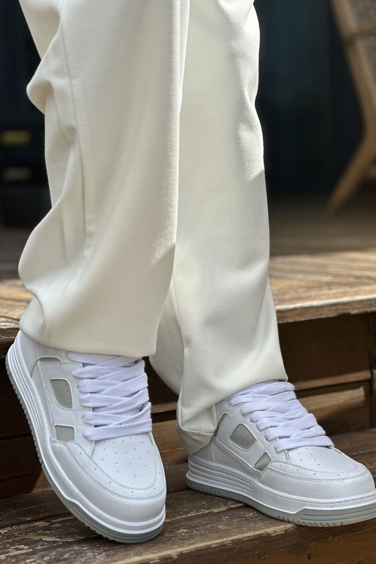 ch2410-cbt-avax-erkek-spor-24991_2 CH2410 - CBT Avax  Erkek Spor Ayakkabı BEYAZ/GRI - Görsel 2