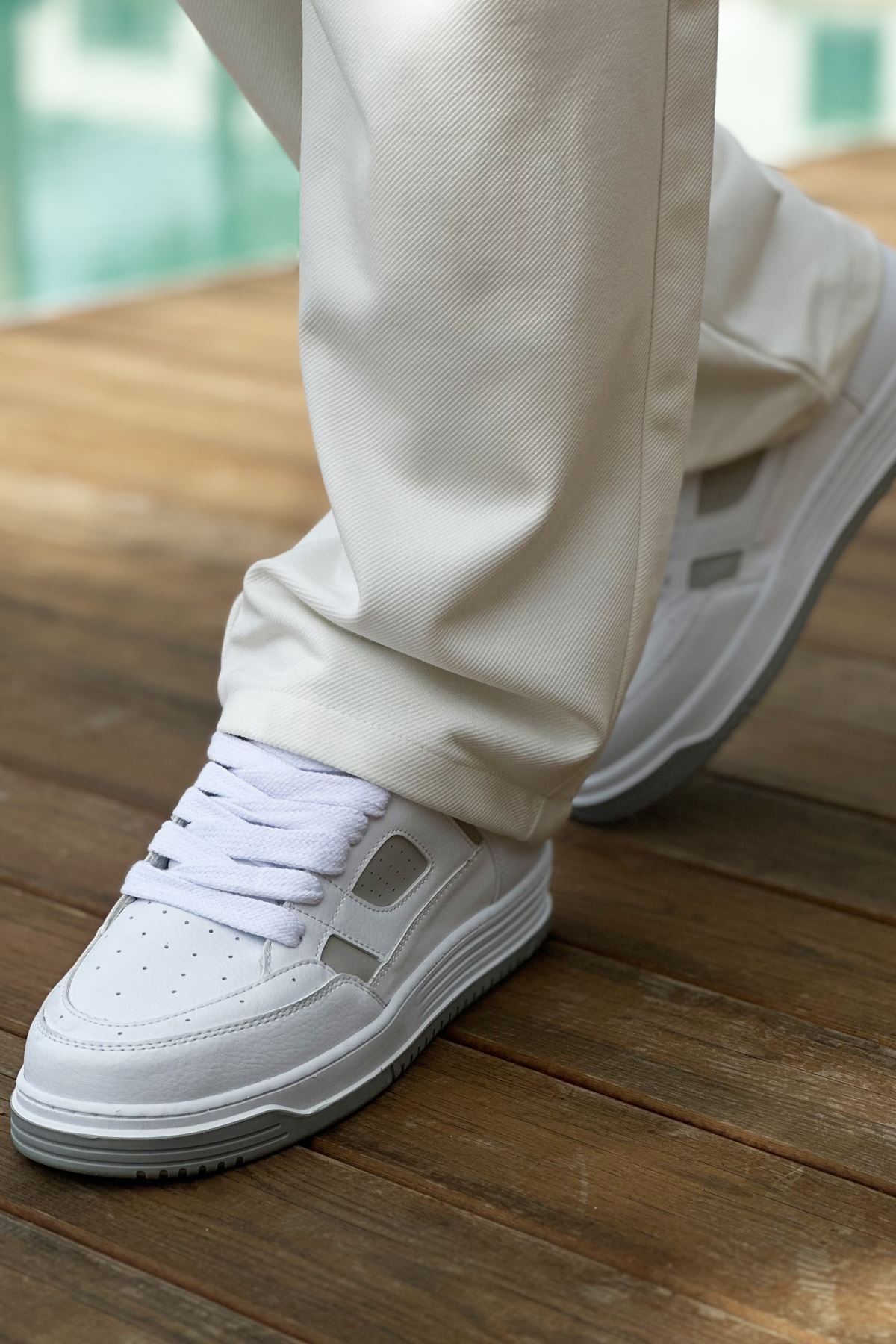 ch2410-cbt-avax-erkek-spor-24991_3 CH2410 - CBT Avax  Erkek Spor Ayakkabı BEYAZ/GRI - Görsel 3