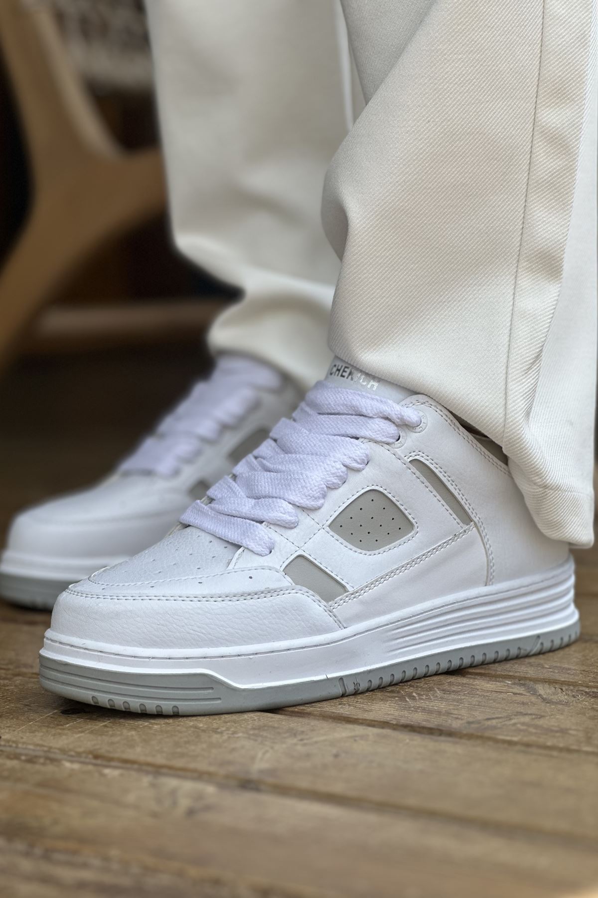 ch2410-cbt-avax-erkek-spor-24991_4 CH2410 - CBT Avax  Erkek Spor Ayakkabı BEYAZ/GRI - Görsel 4