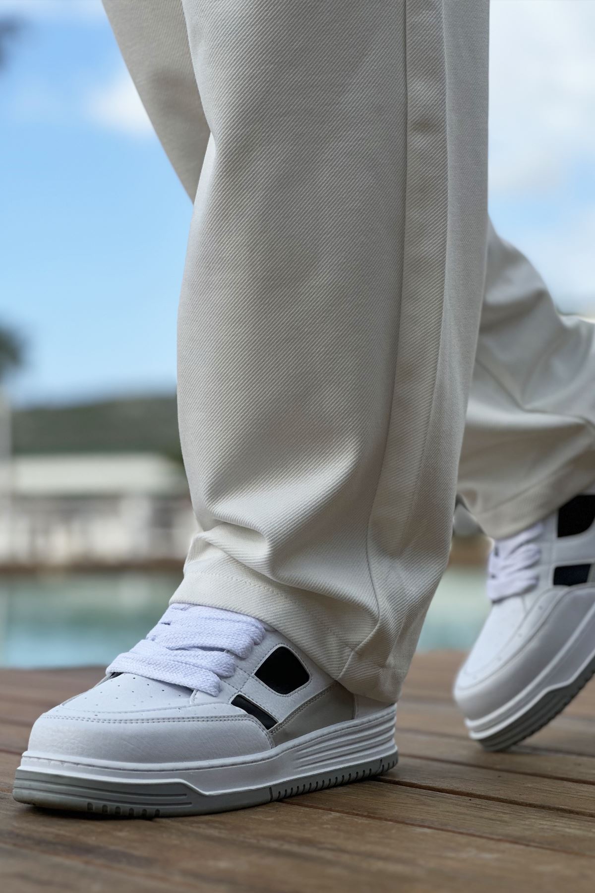 ch2410-cbt-avax-erkek-spor-24993_2 CH2410 - CBT Avax  Erkek Spor Ayakkabı BEYAZ/SIYAH - Görsel 2