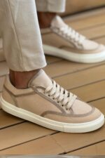 CH2505 - Keten Erkek Ayakkabı BEJ/BEJ - Görsel 2