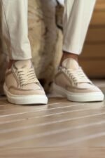 CH2505 - Keten Erkek Ayakkabı BEJ/BEJ - Görsel 4