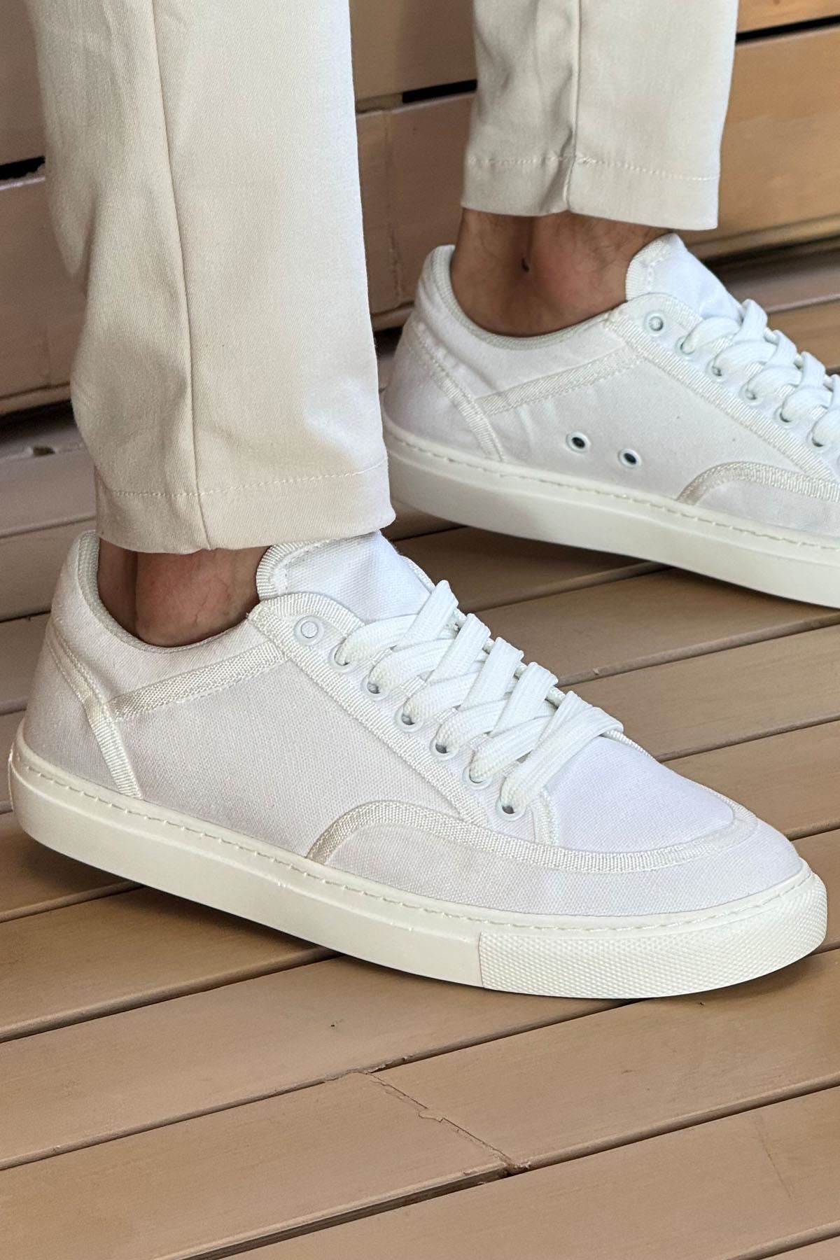 ch2505-keten-erkek-ayakkabi-25023_2 CH2505 - Keten Erkek Ayakkabı BEYAZ / BEYAZ - Görsel 2