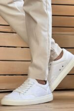 CH2505 - Keten Erkek Ayakkabı BEYAZ / BEYAZ - Görsel 3