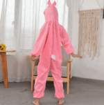 Çocuk Tavşan Kostümü Pembe Renk 4-5 Yaş - Görsel 3