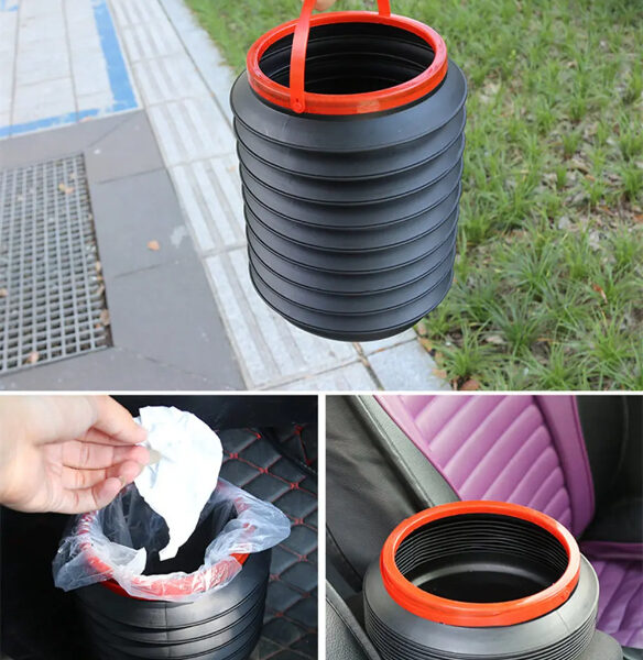 Çok Amaçlı Katlanabilir Araç İçi Kova