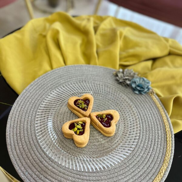 DecoHandy 39cm Çiçekli Jüt Örme Supla Amerikan Servis