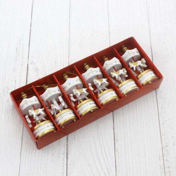 Dekoratif 6&apos;lı Beyaz Mini Atlı Karınca