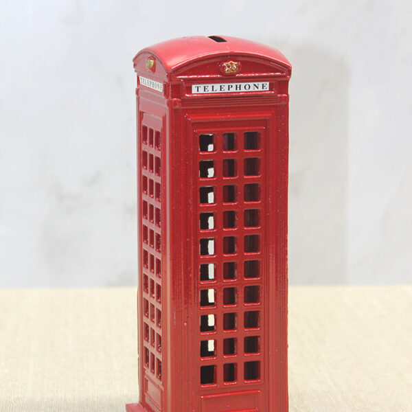 Dekoratif Metal Telefon Kulübesi Kumbara