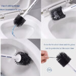 Deterjan Hazneli Silikon Tuvalet Fırçası - Görsel 2