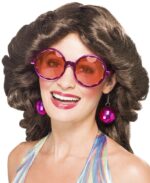 Disko Toplu Küpeli Parti Gözlüğü Pembe Renk - Görsel 2