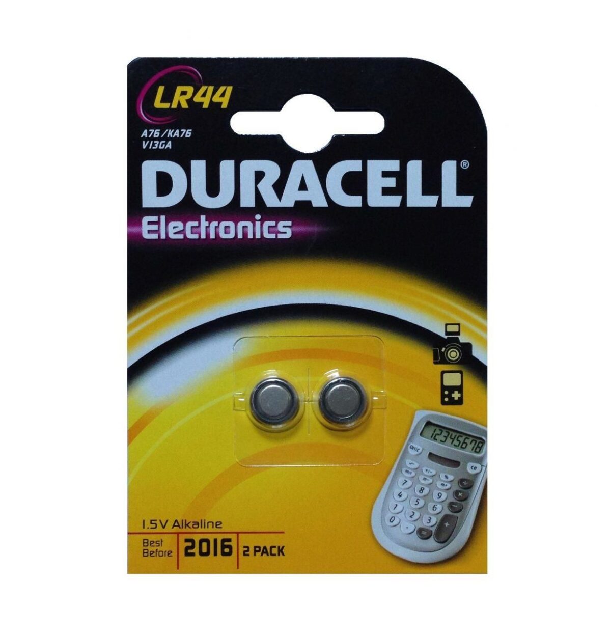 Duracell LR44/AG13/A76 1.5 Volt Alkalin Pil 2&apos;li Paket - Görsel 1