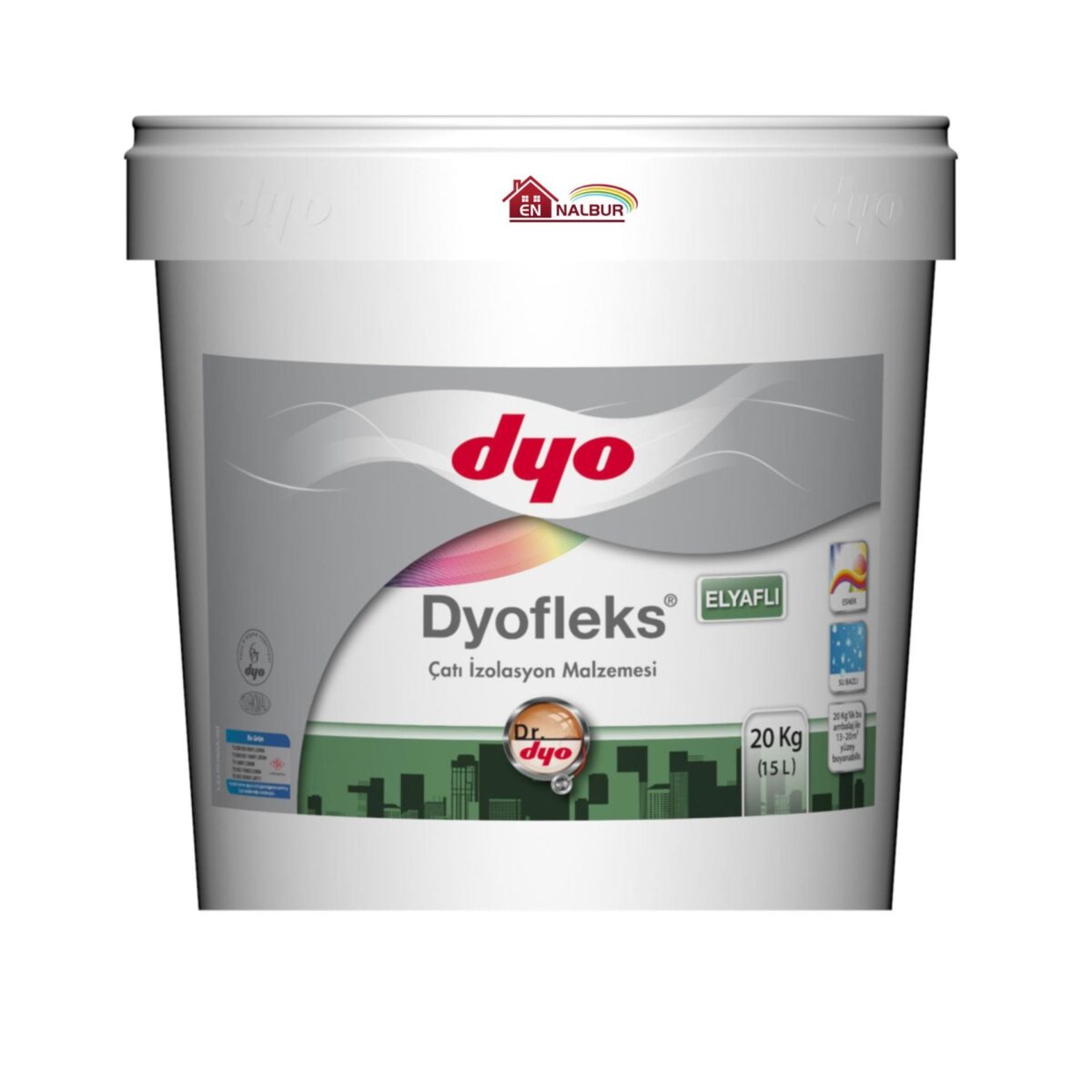Dyoflex Elyaflı Çatı İzolasyon Malzemesi 2,5 Litre - Görsel 1