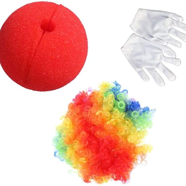 Eğlenceli Parti Rengarenk Palyaço Seti 3 Parça