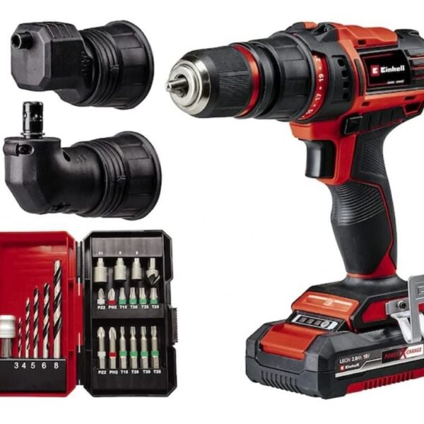 Einhell TE-CD 18/45 3X Lİ-i +22 (1x2,0 Ah) Akülü Vidalama Set