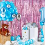 Ekstra Metalize Parlak Saçaklı Arka Fon Perde Rose Gold - Görsel 2