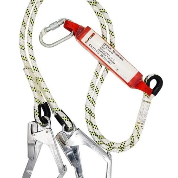 Ennalbur Çift Bacaklı Şok Emicili Lanyard Büyük Kancalı