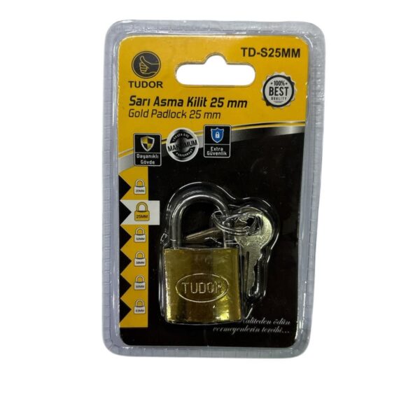 Ennalbur Tudor 25 mm Kısa Sarı Asma Kilit
