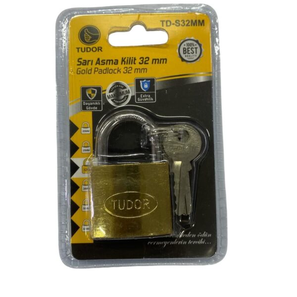 Ennalbur Tudor 32 mm Sarı Asma Kilit
