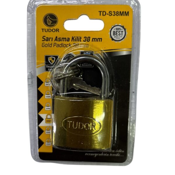 Ennalbur Tudor 38 mm Kısa Sarı Asma Kilit