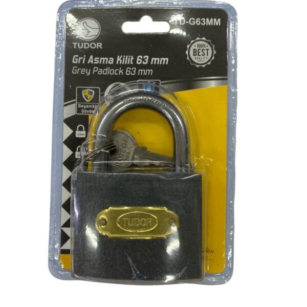 Ennalbur Tudor 63 mm Kısa Gri Asma Kilit