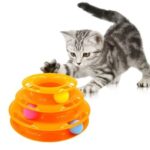 3 Katlı Kedi Oyuncağı Kedi Başlıklı Eğlenceli Oyuncak