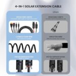 FLEXSOLAR 4 IN 1 CABLE GÜNEŞ ENERJİSİ İSTASYONU JENERATÖRÜ VE GÜNEŞ PANELİ İÇİN ANDERSON ADAPTÖR - Görsel 2