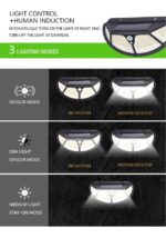 Fonksiyonel Sensörlü 102 Ledli Solar Bahçe Lambası - Görsel 2