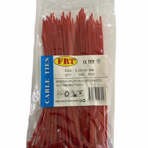 FRT Kırmızı 2,5x150 Kablo Bağı