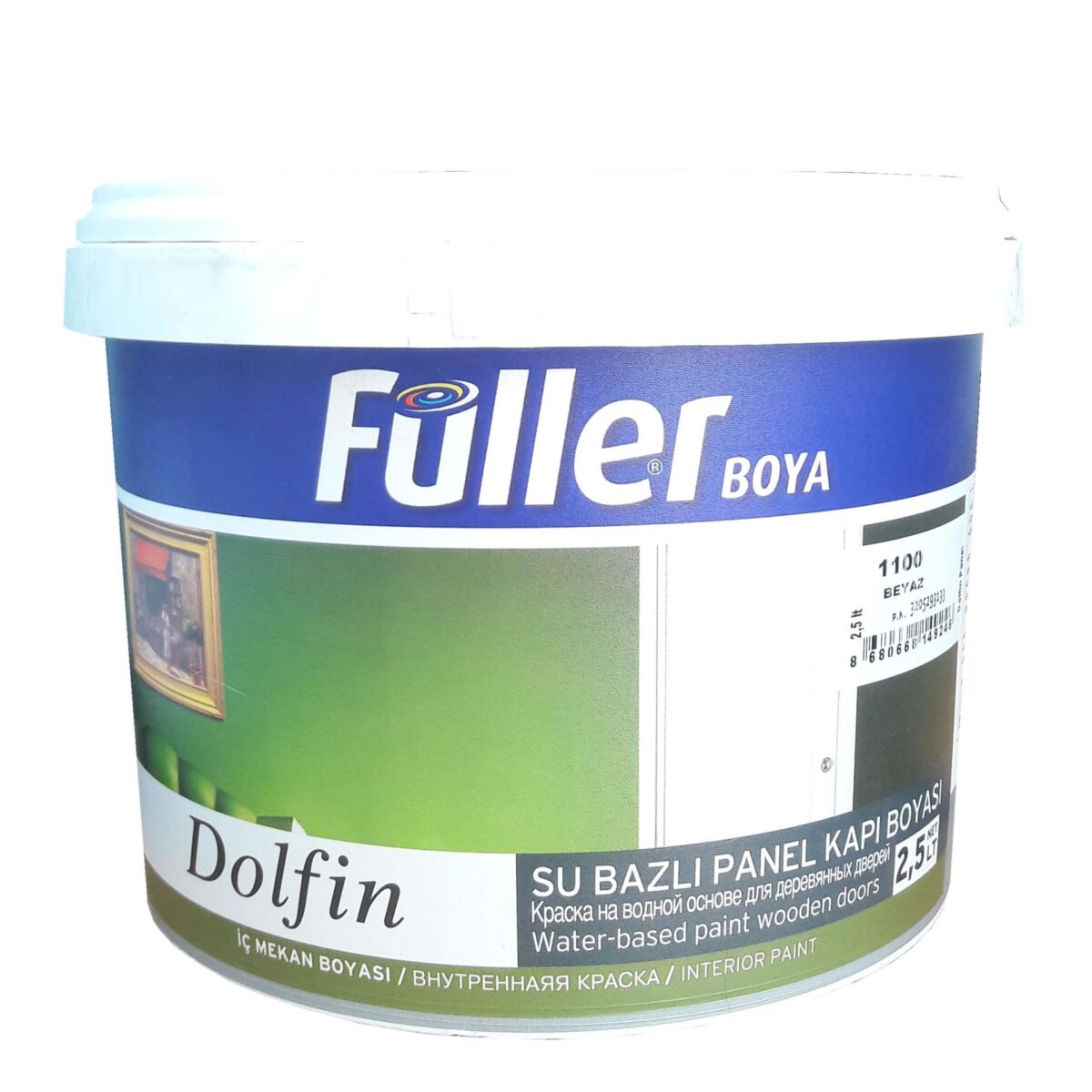 Füller Dolfin Panel Kapı Boyası Beyaz 2,5 Litre - Görsel 1
