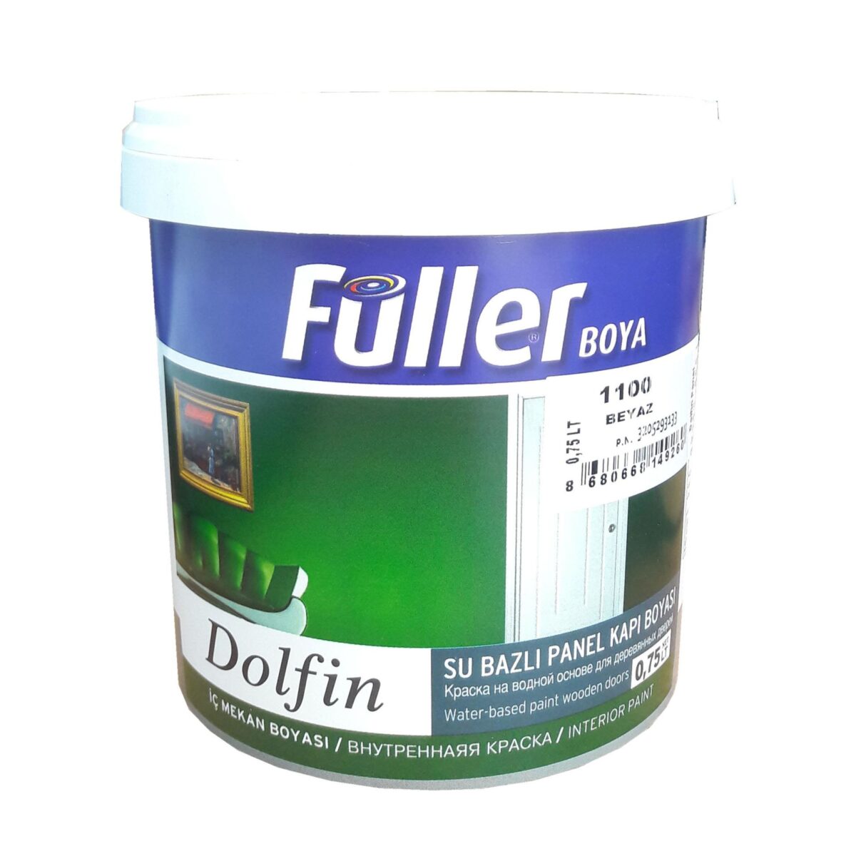 Füller Dolfin Panel Kapı Boyası Beyaz 0,75 Litre - Görsel 1