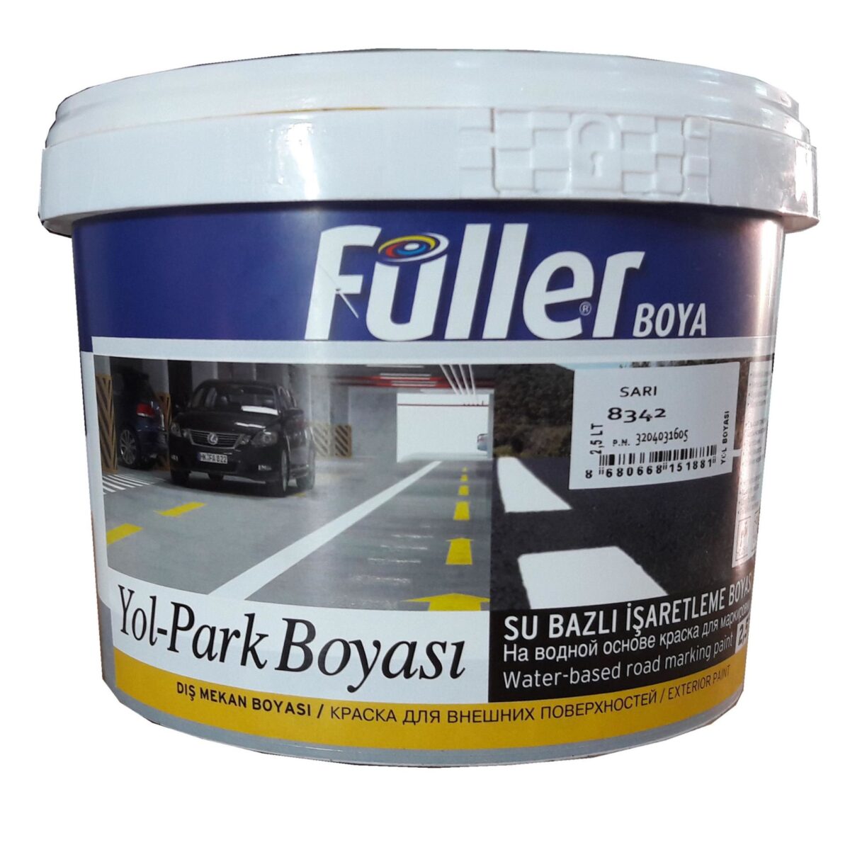 Füller Sarı Yol Çizgi Boyası 2,5 Litre Su Bazlı - Görsel 1