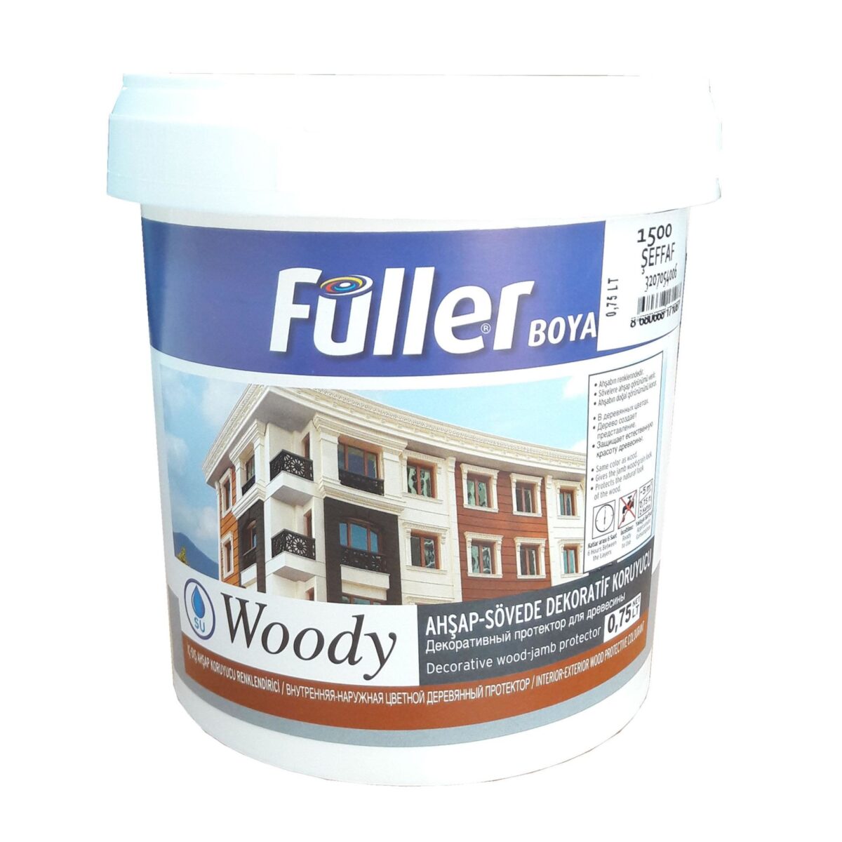 Füller Woody Su Bazlı Şeffaf Vernik 0,75 Litre - Görsel 1