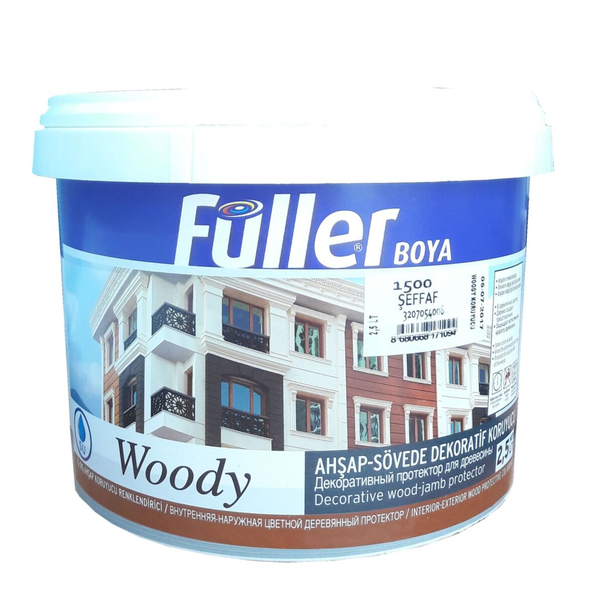 Füller Woody Su Bazlı Şeffaf Vernik 2,5 Litre - Görsel 1
