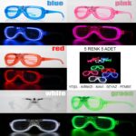 Glow Model Led Işıklı Parti Gözlüğü 5 Adet