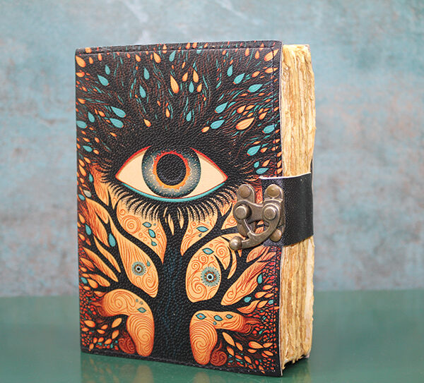 Göz Tasarımlı Deri Defter