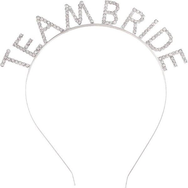Gümüş Kaplama Kristal Taşlı Team Bride Taç