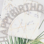 Gümüş Kristal Taşlı Happy Birthday Tacı - Görsel 3