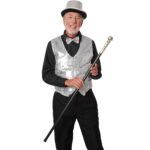 Gümüş Payetli Pullu Papyon - Görsel 2