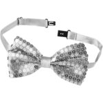 Gümüş Payetli Pullu Papyon - Görsel 3