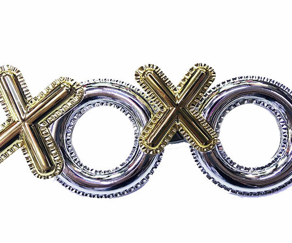 Gümüş Renk Xoxo Yazılı Parti Gözlüğü