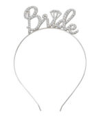 Gümüş Renkli Taşlı “Bride” Gelin Tacı - Görsel 3